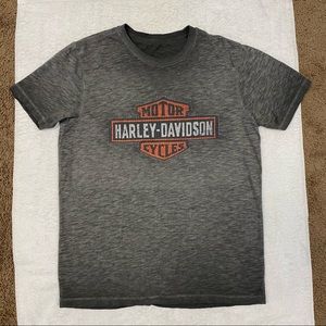 Vintage Harley Davidson Single Stitch Embroidered T-Shirt Mens Gray Size M